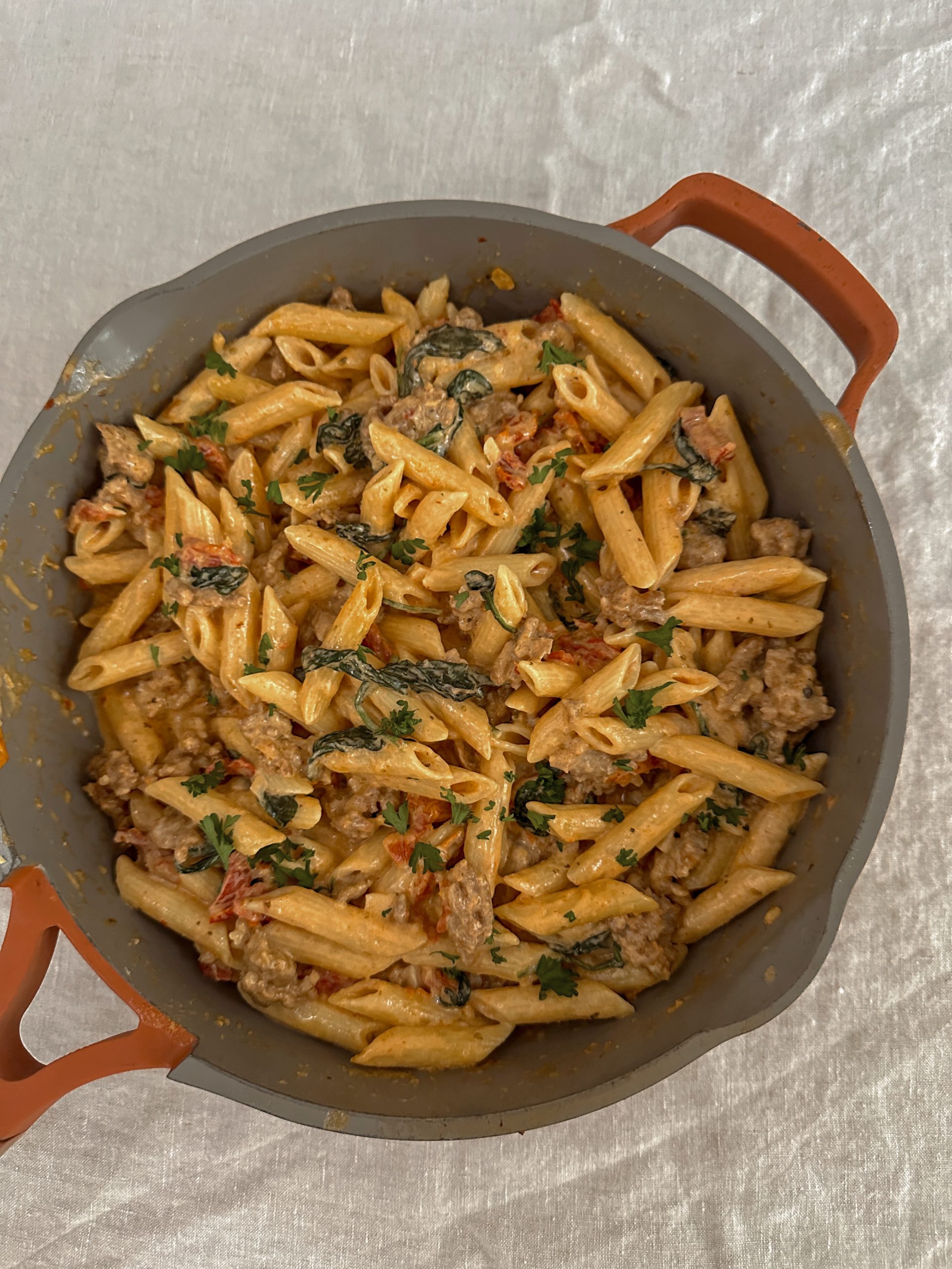 Creamy Tuscan Sausage Pasta