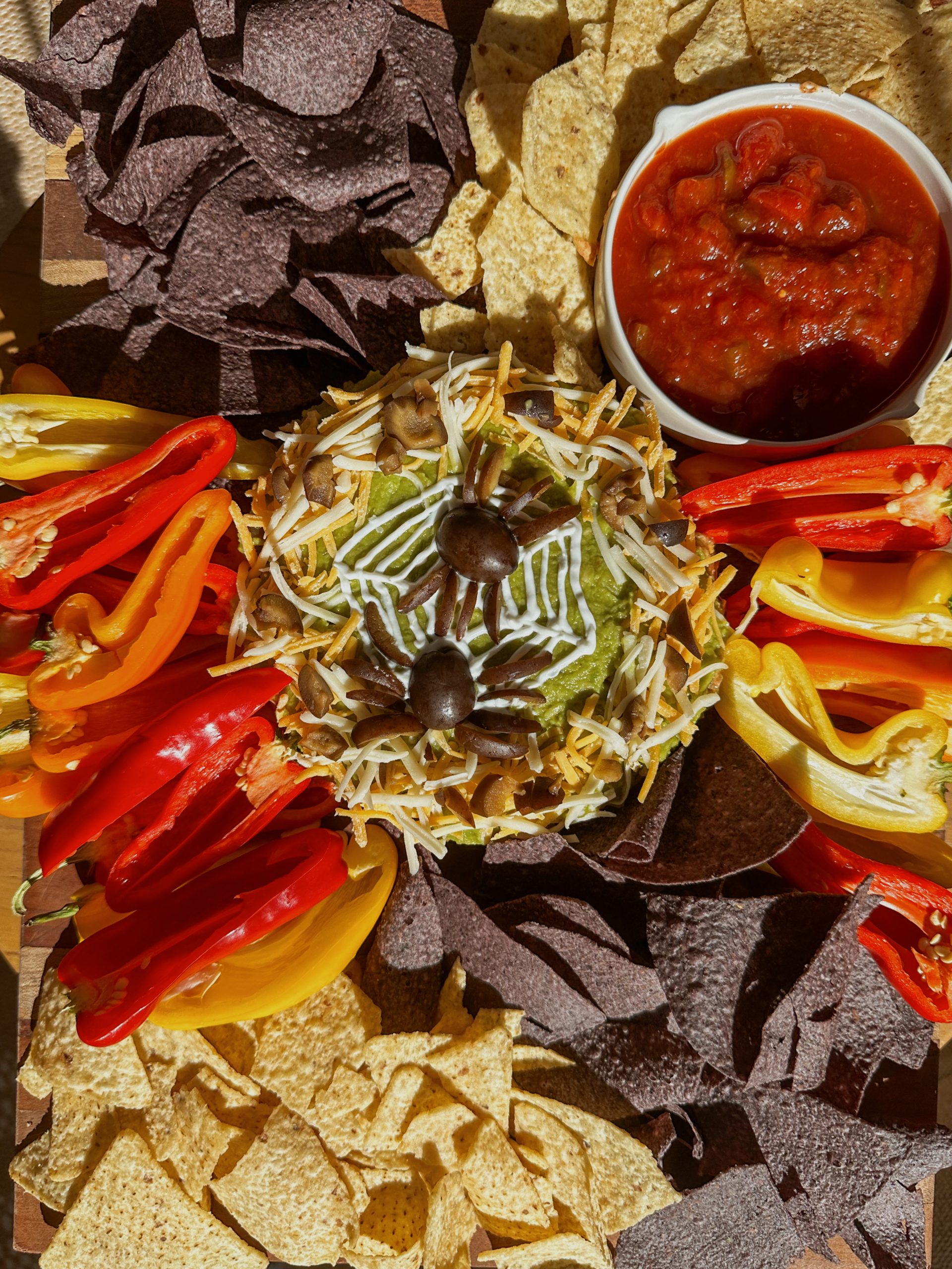 Seven Layer Spiderweb Dip