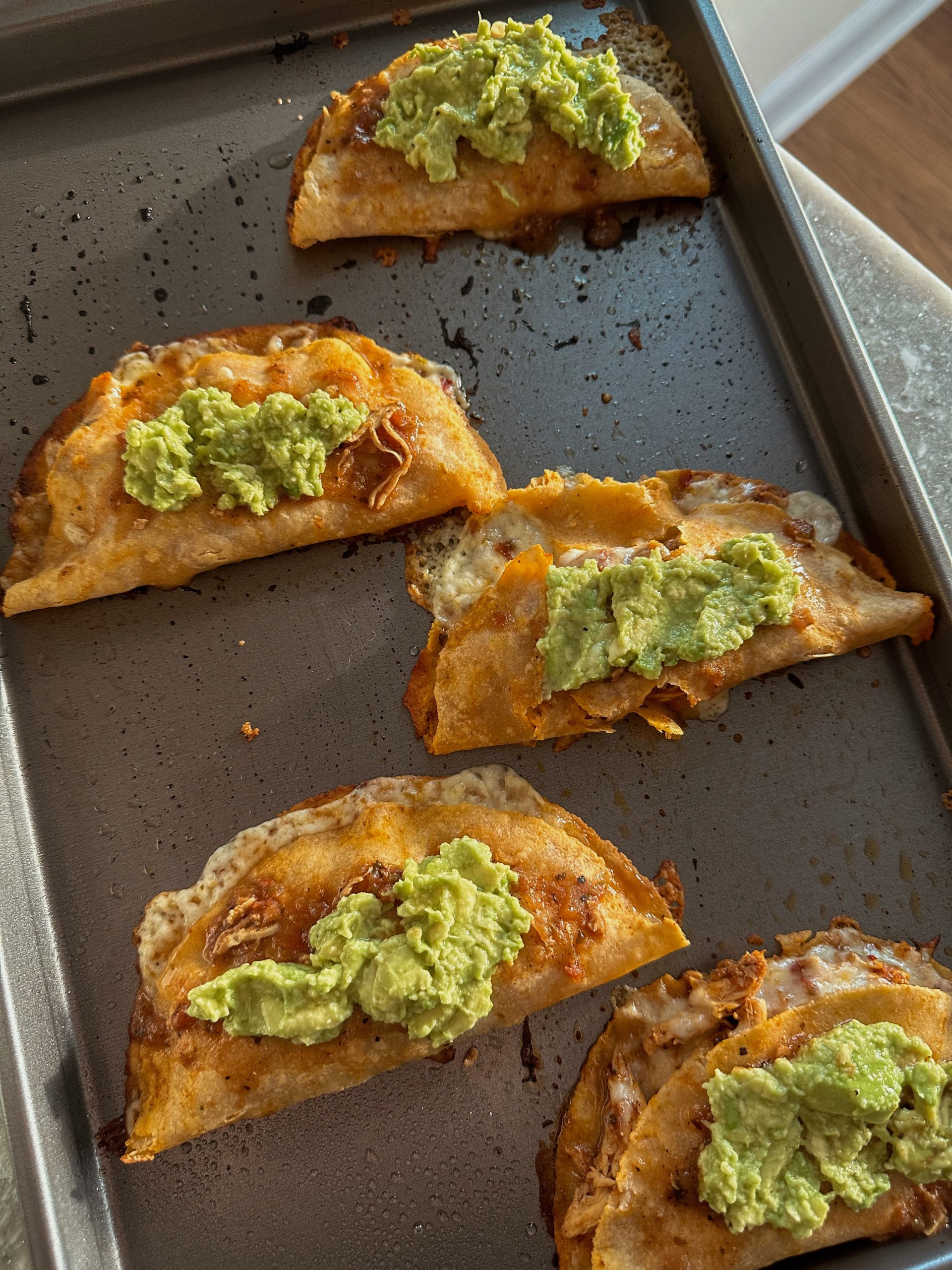 Salsa Chicken Cheesy Baked Tacos
